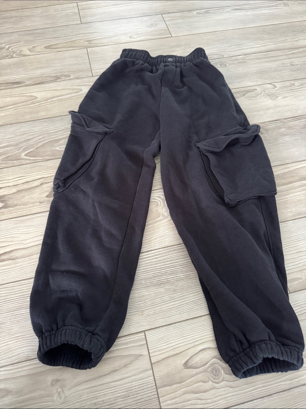Zara Black Cargo Jogger Sweatpants